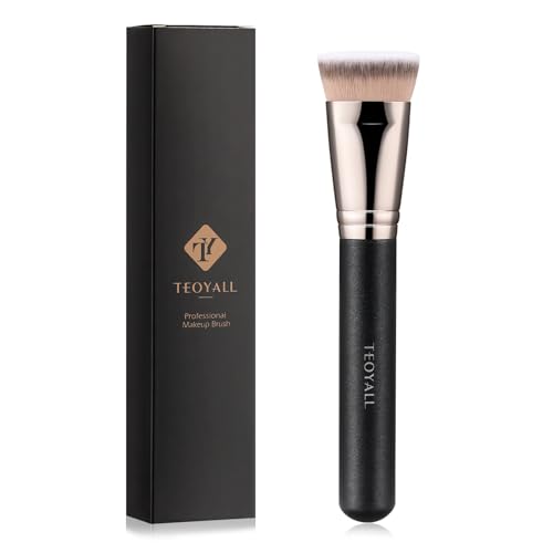 TEOYALL Flat Top Contour Brush, weiche dichte synthetische Borsten Skulptur Kontur Mischpinsel für flüssige Creme Kontur Bronzer von TEOYALL