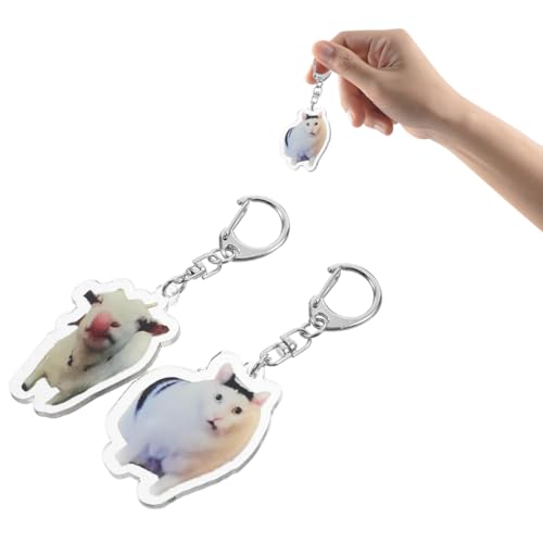 TEOZBLU 2 StüCk Keychain Cat, Lustige SchlüSselanhäNger, Geschenke FüR Katzenliebhaber, SchlüSselanhäNger Paar, Partner SchlüSselanhäNger, Rucksack SchlüSselanhäNger von TEOZBLU