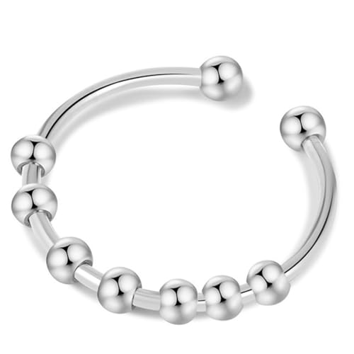 TEOZBLU Angst-Ring Anti-Stress-Ring,Wasserfester Damenring aus langlebigem Edelstahl, Verstellbare Ringe, Modeschmuck TEOZBLU Angst-Ring Anti-Stress-Ring,Wasserfester Damenring aus langlebigem Edelstahl, Verstellbare Ringe, Modeschmuck von TEOZBLU