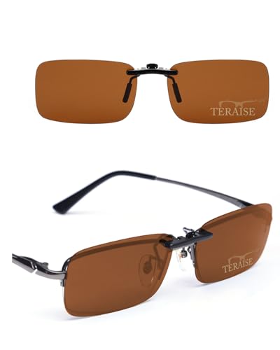 TERAISE Polarisierte Sonnenbrille Clip über Brillen Blendschutz UV400 clip on sonnenbrille für Männer Frauen Fahren von TERAISE