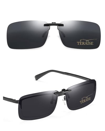 TERAISE Polarisierte Sonnenbrille Clip über Brillen Blendschutz UV400 clip on sonnenbrille für Männer Frauen Fahren von TERAISE