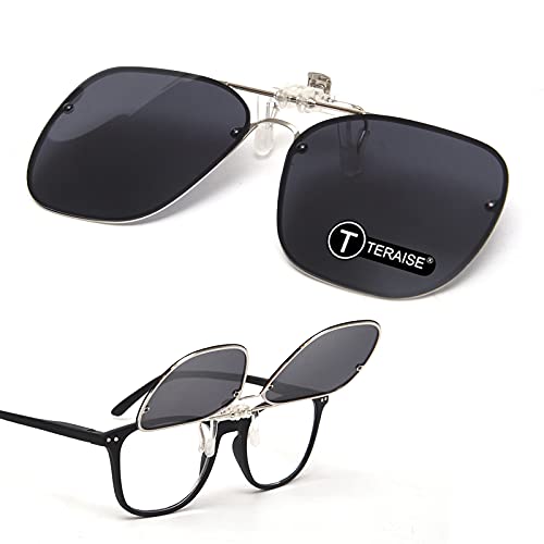 TERAISE TERISE Hochklappbare, polarisierte Unisex-Clip-On-Sonnenbrille für Outdoor/Fahren, UV400 von TERAISE