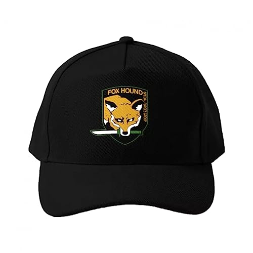 Basecap drucken Metal Gear Solid Foxhound Baseballkappe Hut Schwarze Hutmütze Hip Hop Frühling Herren Lässig Bedruckt Einfarbig Frauen Jungen Weihnachten Geburtstag Geschenk von TERCAN