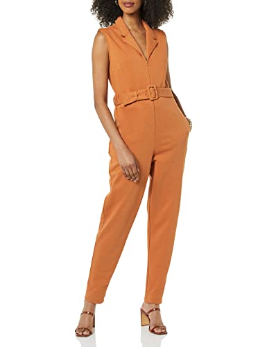 TEREA Aria Jumpsuit für Damen, mit Kragen und Reißverschluss vorn, Adobe, Größe 3XL Große Größen von TEREA