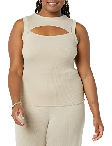 TEREA Ava Tanktop für Damen, Cut-Out-Detail, Hummus, Größe M von TEREA