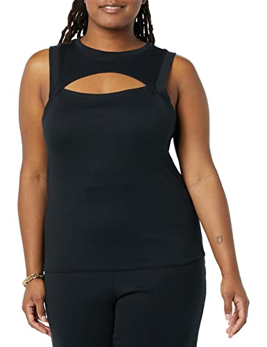 TEREA Ava Tanktop für Damen, Cut-Out-Detail, Schwarz, Größe 4XL Große Größen von TEREA