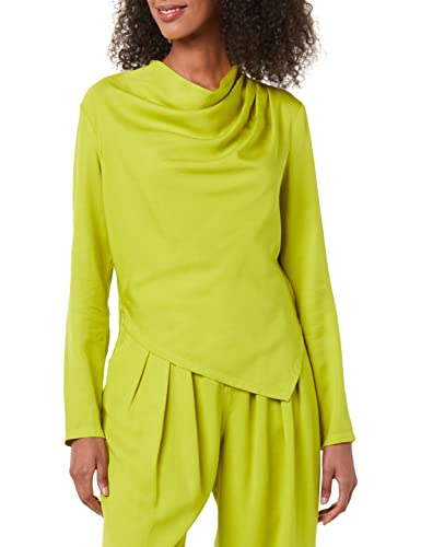 TEREA Bluse für Damen, Cataleya Asymmetrisch Drapierter Ausschnitt, Citronelle, Größe M von TEREA