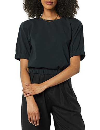 TEREA Charlee Cropped-Oberteil für Damen, elastische Ärmel, Schwarz, Größe 3XL Große Größen von TEREA