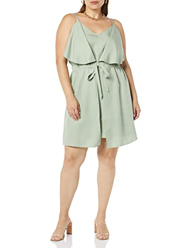 TEREA Elise Minikleid für Damen, doppellagig, Desert Sage, Größe XXL von TEREA