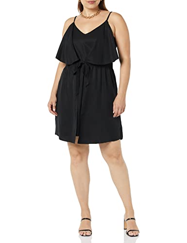 TEREA Elise Minikleid für Damen, doppellagig, Schwarz, Größe 5XL Große Größen von TEREA