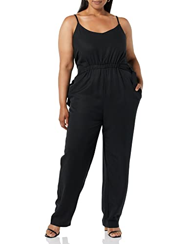 TEREA Millie Jumpsuit für Damen, mit Trägern, Schwarz, Größe L von TEREA