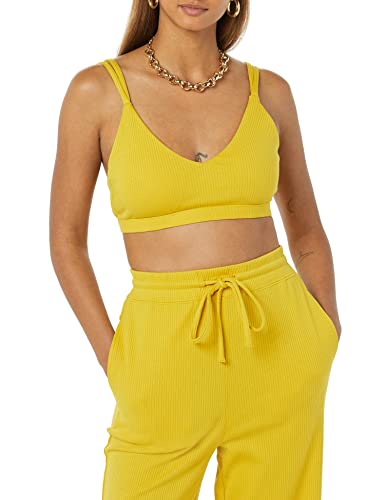 TEREA Yara Bralette für Damen, mit Schnürung hinten, Lemon Curry, Größe M von TEREA