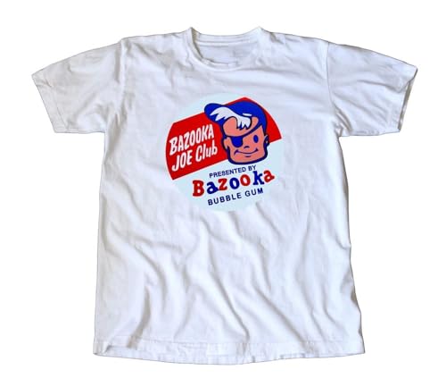KEMENG Vintage Bazooka Joe Club Bubble Gum Decal T-Shirt - ToppsRetro! White XL von TERETdetv