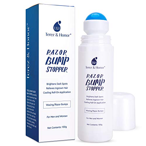 Razor Bump and Ingrown Hairs Serum - After Shave Solution Roll-On for Ingrown Hairs, Razor Burns and Razor Bumps for Men and Women (100g) von TEREZ & HONOR