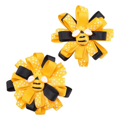 2 x bequeme Blumenschleifen, Haarspangen verleihen jeder Frisur einen Cartoon-Touch, bequemes Haar-Accessoire für Damen von TERNCOEW