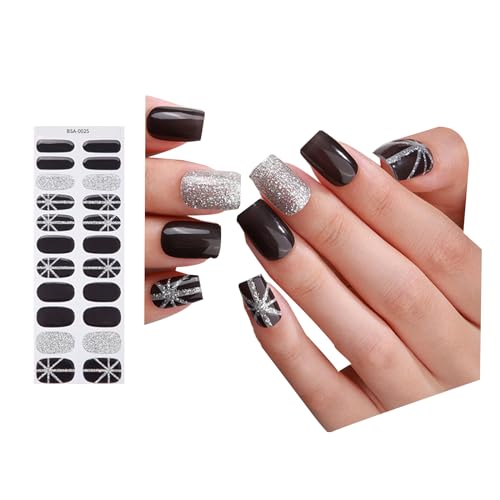 French Gel Nails Stickers Nails Polish Strips Manicures Stickers Full Nail Wraps Semi Cured Gel Nail Strips Self Adhesive Gel Nails Stickers Semi Cured Gel Nail Strips Gel Wraps for Nails von TERNCOEW