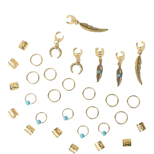 Kreative Metall-Dreadlock-Federklammern, Haarschmuck für modische Frauen, die einzigartige Stile suchen, 31 Stück von TERNCOEW