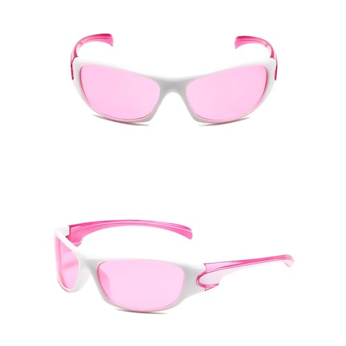 Subkultur-Sonnenbrille für Mädchen, Teenager, Subkultur, Karneval, Party, Fotografieren, Werkzeuge, Outdoor, Karneval, Camping, Dekoration, futuristische Sonnenbrille, futuristisch, übergroß, Weißer von TERNCOEW