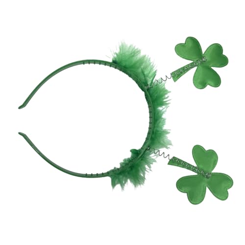 TERNCOEW StPatrick Day Stirnband für Familientreffen, Karneval, Feier, Haarreif, Urlaubsrequisiten, Kopfbedeckung, Kleeblatt-Stirnbänder, Glücksmotiv von TERNCOEW