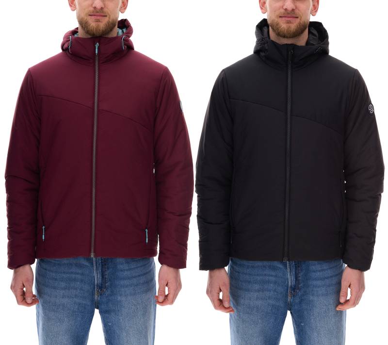 TERNUA Mannun Herren Isolations-Jacke nachhaltige Winter-Jacke mit Microshell und Thermashell 1643643 Schwarz oder Rot von TERNUA