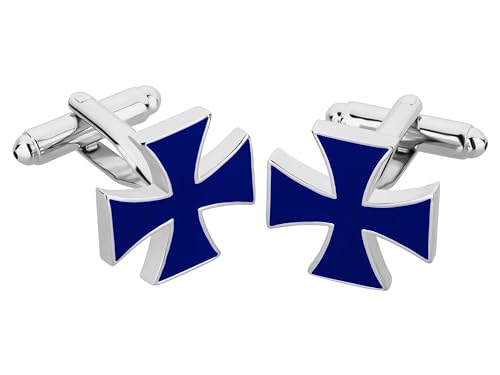 TEROON Manschettenknöpfe Eisernes Kreuz blau von TEROON