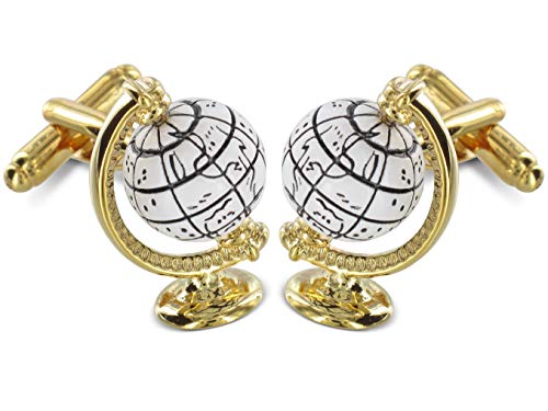 TEROON Manschettenknöpfe Globus vergoldet von TEROON