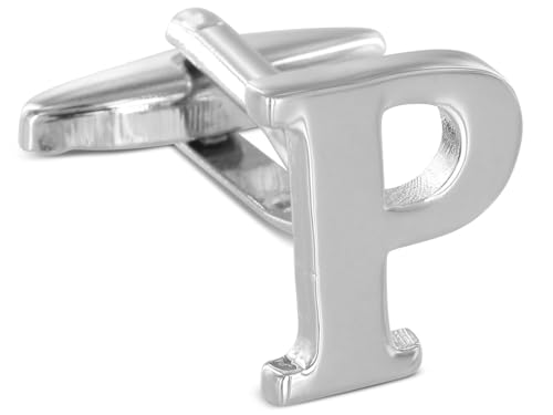 TEROON Manschettenknopf Buchstabe Initiale 'P' [EIN Knopf - KEIN Paar] von TEROON