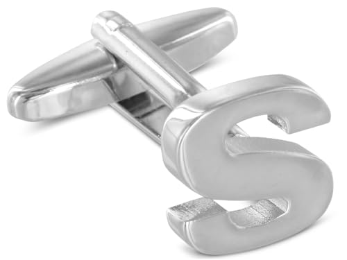 TEROON Manschettenknopf Buchstabe Initiale 'S' [EIN Knopf - KEIN Paar] von TEROON