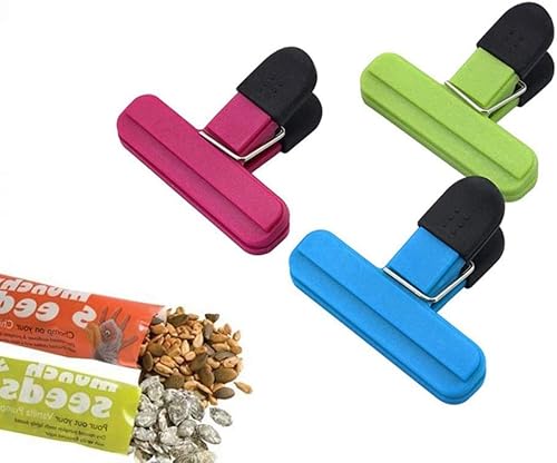 Chip Bag Clips Lebensmittel Clips (3 kleine Größe), Chip Clips für Lebensmittelpakete, Plastikbeutel Clips Tasche Abdichtung Clips Heavy Duty mit luftdichten Verschluss Griff für Küche Haus Büro von TERRAMUS