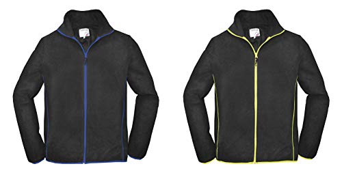Fleecejacke in leichter Qualität, Farbe schwarz/limette, Gr.L von Terrax Workwear