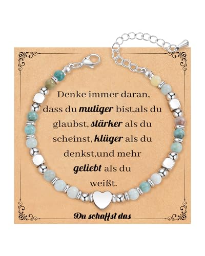 TERRISHE Damen Idee Original Geschenk Damen Naturstein Armband Geschenke für Frauen Tochter Freundin Mädchen Mutter Schwester Freundschaftsarmband Geschenk für Abschluss Geburtstag Weihnachten TERRISHE Damen Idee Original Geschenk Damen Naturstein Armband Geschenke für Frauen Tochter Freundin Mädchen Mutter Schwester Freundschaftsarmband Geschenk für Abschluss Geburtstag Weihnachten von TERRISHE