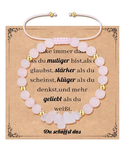 TERRISHE Damen Idee Original Geschenk Damen Naturstein Armband Geschenke für Frauen Tochter Freundin Mädchen Mutter Schwester Geschenk für Abschluss Geburtstag Weihnachten Freundschaftsarmband TERRISHE Damen Idee Original Geschenk Damen Naturstein Armband Geschenke für Frauen Tochter Freundin Mädchen Mutter Schwester Geschenk für Abschluss Geburtstag Weihnachten Freundschaftsarmband von TERRISHE