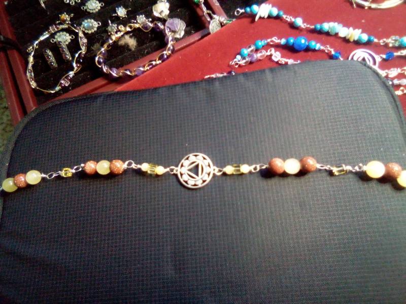 Solarplexus Chakra Edelstein Draht Gliederarmband von TERRIattic