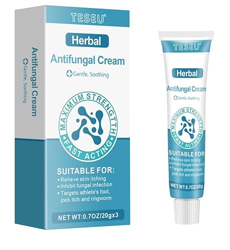 Antimykotika Salbe und Creme gegen Hautpilz und Fußpilz: Linderung bei Ringelflechte, Fußpilz, Leistenpilz, Fußpilz behandeln für Männer und Frauen, Natürliche und wirksame Formel Antimykotika Salbe und Creme gegen Hautpilz und Fußpilz: Linderung bei Ringelflechte, Fußpilz, Leistenpilz, Fußpilz behandeln für Männer und Frauen, Natürliche und wirksame Formel von TESEU