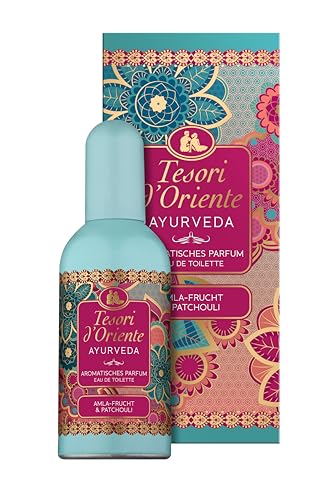 Tesori d'Oriente EDT Ayurveda 100 ml, aromatisches Parfüm (Amla-Frucht & Patchouli), im Aluminiumflakon, Wellness-Ritual für Körper & Sinne von Tesori d'Oriente