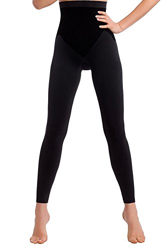 TESPOL sehr hochwertige Figurformende Damen-Shaping-Leggings Seamless, schwarz, Gr. L (40) von TESPOL