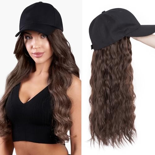 TESS Extensions mit Baseball Cap 40 cm, Mittelbraun Cap mit Haaren Damen Kurz Gewellt, Verstellbar, Mottoparty, Karneval Hat Perücken für Frauen Mütze mit Haaren TESS Extensions mit Baseball Cap 40 cm, Mittelbraun Cap mit Haaren Damen Kurz Gewellt, Verstellbar, Mottoparty, Karneval Hat Perücken für Frauen Mütze mit Haaren von TESS