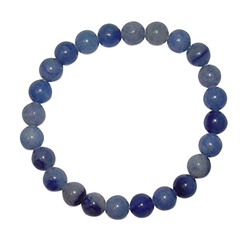 Blauquarz Ø 10 mm Kugel Armband schöne blaue Maserung.(4171) von Janni-Shop-Armbänder