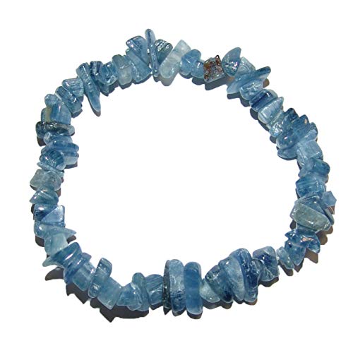 TESTEL Janni Schmuck Armband Splitter ??Disthen Cyanit auf Stretchband SC-ARM-SP-20-DI-01 Marke, Einheitsgröße, Unkostbare Metalle, Kein Edelstein von TESTEL