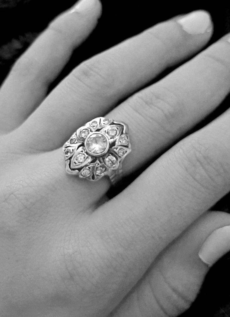 Art Deco - Massiv Sterling Cz's Filigran Bella Twilight Antik Edwardian Retro Vintage Statement Alle Größen von TESandTreasures