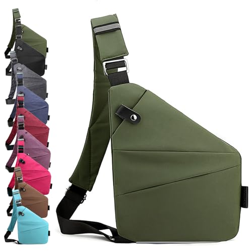 Diebstahlsichere Reisetasche Damen, Diebstahlsichere Tasche Damen, Anti Diebstahl Tasche Damen, Damendiebstahlsichere UmhäNgetasche Damen, Tasche Diebstahlsicher Damen (Green,Linke) von TETGSET