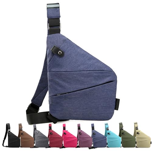 Diebstahlsichere Tasche, Anti Diebstahl Tasche Damen, Diebstahlsichere UmhäNgetasche, Flexr-Tasche, tasche diebstahlsicher, anti diebstahl tasche (Blue,Linke) von TETGSET