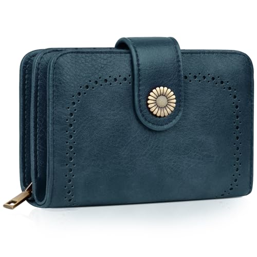 TEUEN Geldbeutel Damen Große Kapazität PU Leder Vintage Portemonnaie Brieftasche Geldbörse Mittelgroß mit RFID-Blockierung und Mehreren Fächern Frauen TEUEN Geldbeutel Damen Große Kapazität PU Leder Vintage Portemonnaie Brieftasche Geldbörse Mittelgroß mit RFID-Blockierung und Mehreren Fächern Frauen von TEUEN