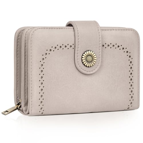TEUEN Geldbeutel Damen Große Kapazität PU Leder Vintage Portemonnaie Brieftasche Geldbörse Mittelgroß mit RFID-Blockierung und Mehreren Fächern Frauen TEUEN Geldbeutel Damen Große Kapazität PU Leder Vintage Portemonnaie Brieftasche Geldbörse Mittelgroß mit RFID-Blockierung und Mehreren Fächern Frauen von TEUEN