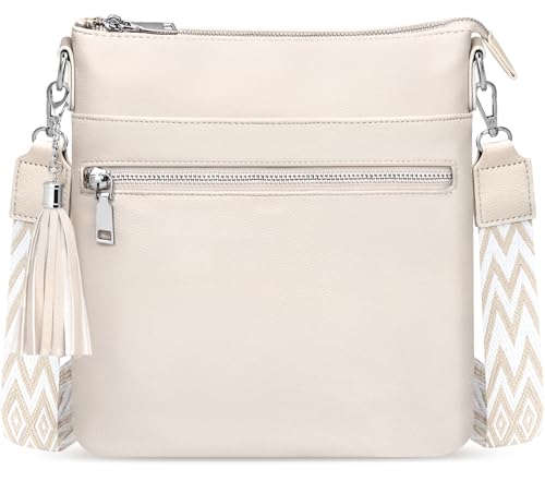 TEUEN Umhängetasche Damen Große Kapazität Veganes Leder Handtasche Damen Mittelgroß Moderne Crossbody Bag & Leichte Schultertasche mit Verstellbar Abnehmbar Breiter Gurt von TEUEN