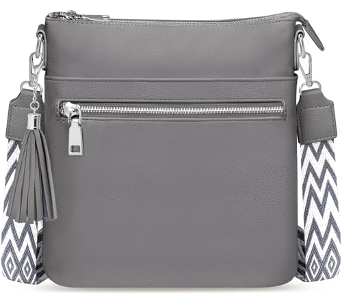 TEUEN Umhängetasche Damen Große Kapazität Veganes Leder Handtasche Damen Mittelgroß Moderne Crossbody Bag & Leichte Schultertasche mit Verstellbar Abnehmbar Breiter Gurt von TEUEN
