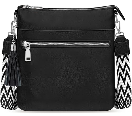 TEUEN Umhängetasche Damen Große Kapazität Veganes Leder Handtasche Damen Mittelgroß Moderne Crossbody Bag & Leichte Schultertasche mit Verstellbar Abnehmbar Breiter Gurt von TEUEN