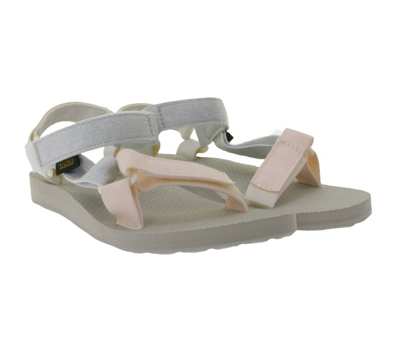 TEVA Original Universe Damen Trekking-Sandale leichte Freizeit-Schuhe glitzernd Outdoor-Sandale 1135370/PMML Silber/Rosa/Grau von TEVA