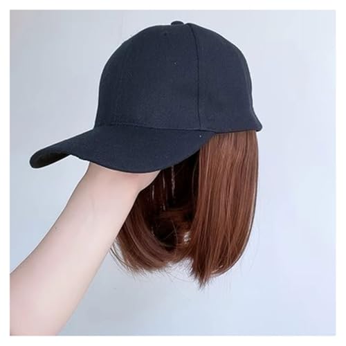 Hut Mit Befestigten Haaren für Damen Damen-Perückenkappe, Baseballkappe, Perückenkappe, Kurzhaar-Perückenkappe, natürliche und realistische Perückenkappe, geeignet for Freizeit im Freien Hutperücke ( von TEXBOOK