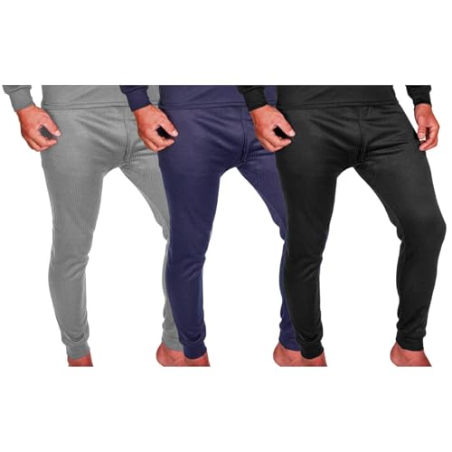 1er Set | 3er Pack Thermo Unterhosen Unterwäsche Thermounterwäsche Thermounterhose Thermobekleidung Fleece Thermohose Schwarz Grau Blau XL 3er Pack von TEXEMP